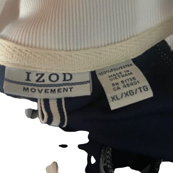 Izod Movement Navy & White Women's Track Jacket Y2K XL - Picture 5 of 10